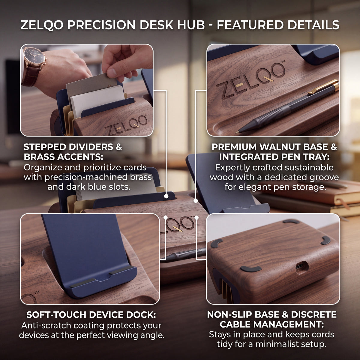 ZELQO™ Levitation Hub ✨ Magnetic Floating Desk Organizer & Pen Dock – Minimalist Non-Electric Desktop Stand